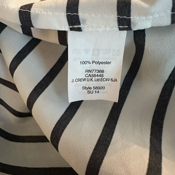 J.Crew Striped Cami Tank Top Women’s 6 | Black & White Strappy Sleeveless Blouse - Picture 6 of 6